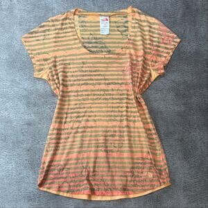 North Face Striped Floral Sheer Tee
